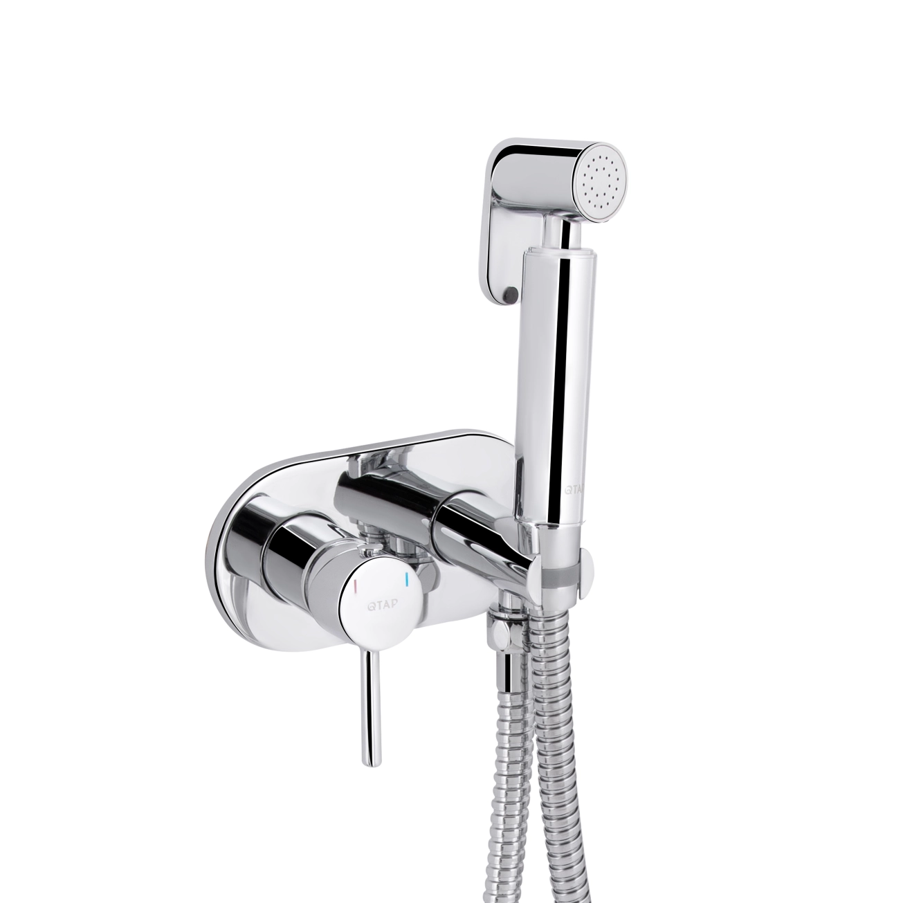 Набор для гигиенического душа Qtap Inspai-Varius округлый QTINSVARCRMV00440501 Chrome Фото - 2