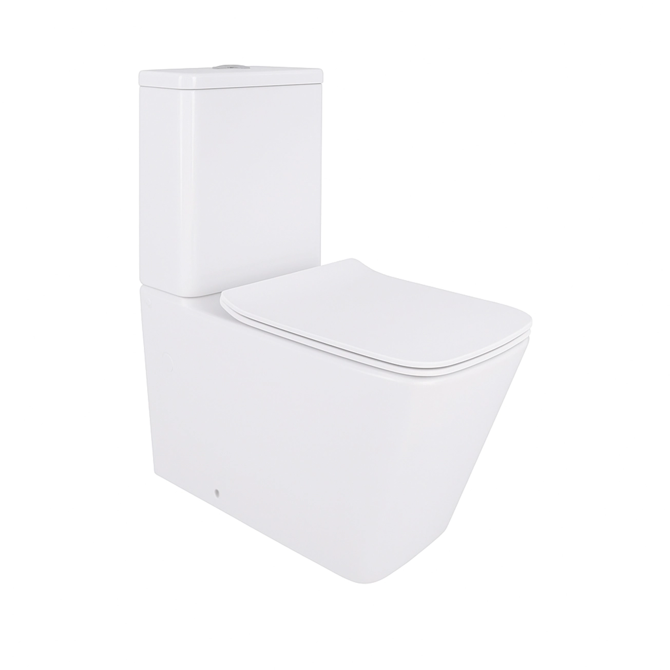 Унітаз-компакт Qtap Crow безобідковий з сідінням Soft-close QT05222170W