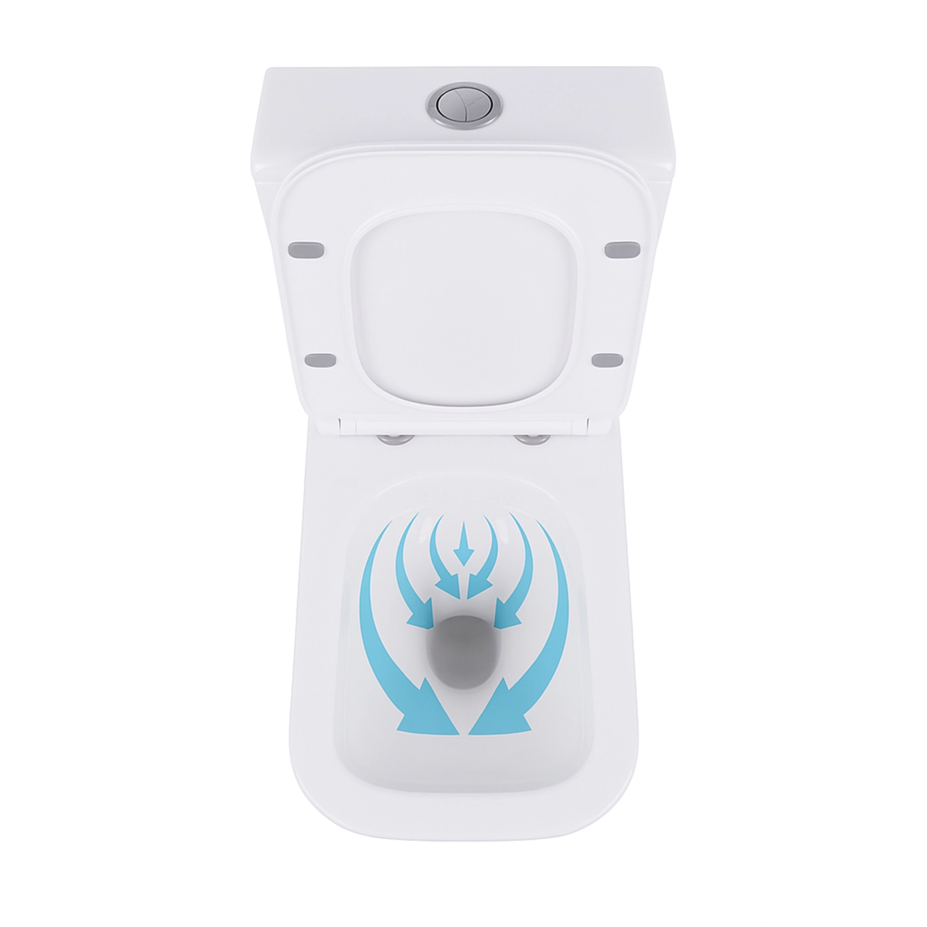 Унітаз-компакт Qtap Crow безобідковий з сідінням Soft-close QT05222170W Фото - 6