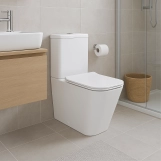 Унітаз-компакт Qtap Crow безобідковий з сідінням Soft-close QT05222170W Фото - 2
