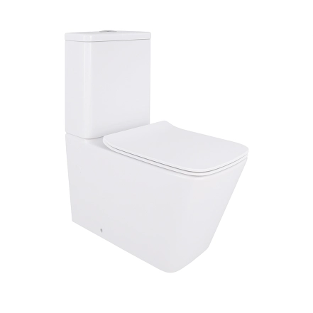 Унітаз-компакт Qtap Crow безобідковий з сідінням Soft-close QT05222170W