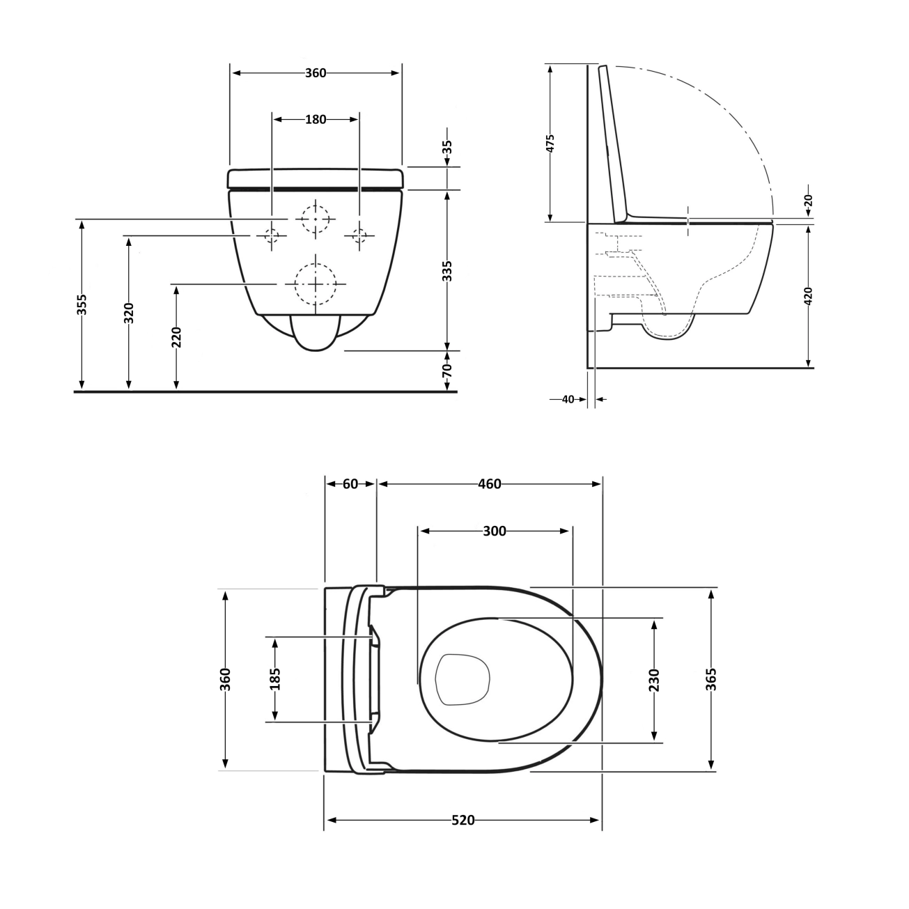 Унитаз подвесной Qtap Jay безободковый с сиденьем Soft-close QT07335176W Фото - 1