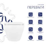 Унитаз подвесной Qtap Jay безободковый с сиденьем Soft-close QT07335176W Фото - 2