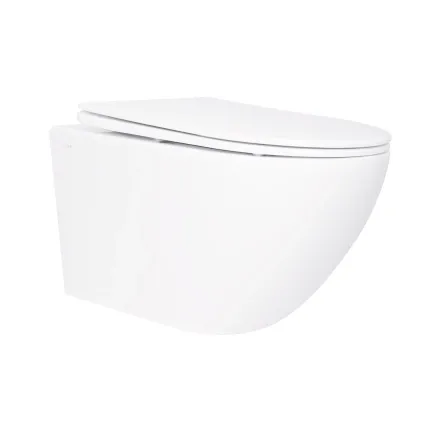 Унитаз подвесной Qtap Jay безободковый с сиденьем Soft-close QT07335176W