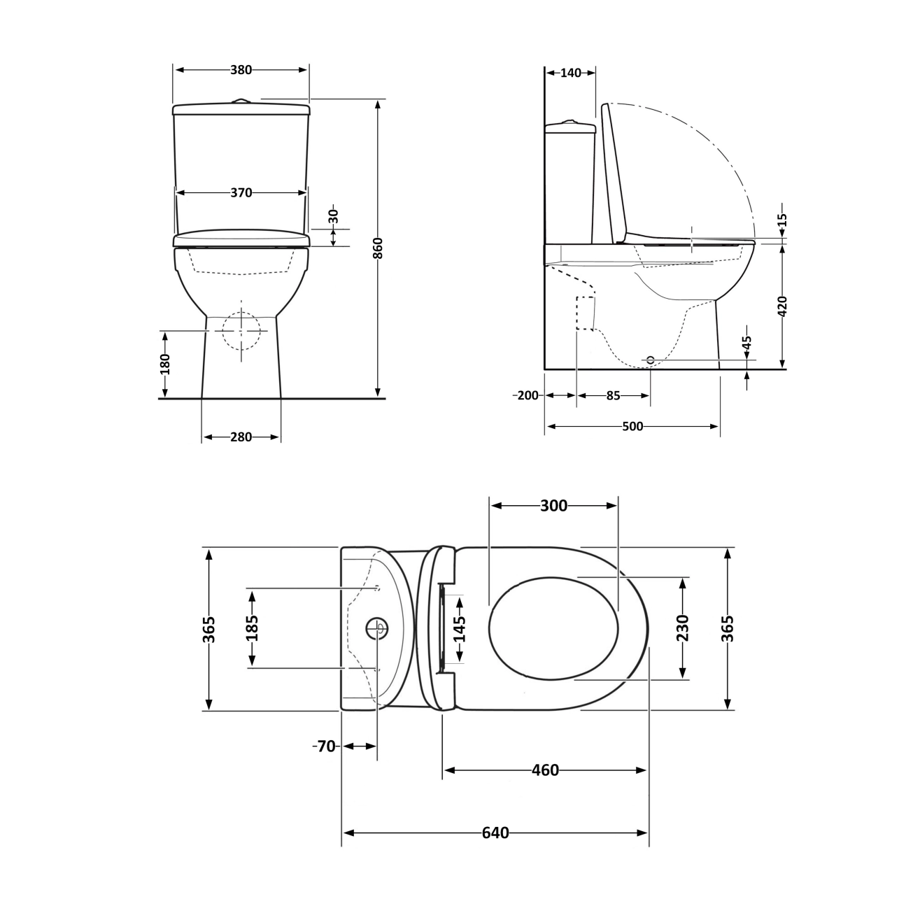 Унитаз-компакт Qtap Stork/Swan безободковый с сиденьем Soft-close QT15222178W Фото - 1