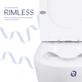 Унитаз-компакт Qtap Stork/Swan безободковый с сиденьем Soft-close QT15222178W Фото - 4