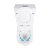 Унитаз-компакт Qtap Stork/Swan безободковый с сиденьем Soft-close QT15222178W Фото - 5