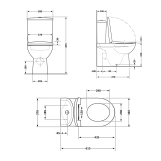 Унитаз-компакт Qtap Stork/Swan безободковый с сиденьем Soft-close QT15222179W Фото - 1