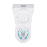 Унитаз-компакт Qtap Stork/Swan безободковый с сиденьем Soft-close QT15222179W Фото - 5