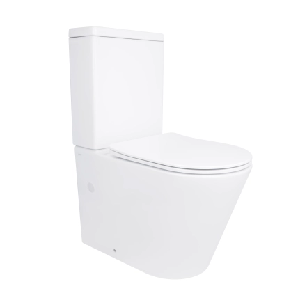 Унитаз-компакт Qtap Stork/Swan безободковый с сиденьем Soft-close QT15222179W