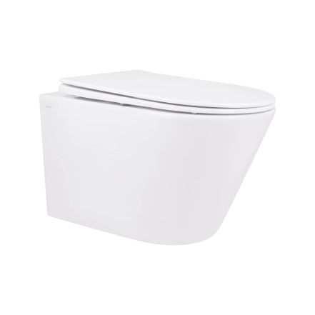 Унитаз подвесной Qtap Swan безободковый с сиденьем Soft-close QT16335178W