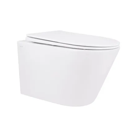 Унитаз подвесной Qtap Swan безободковый с сиденьем Soft-close QT16335178W