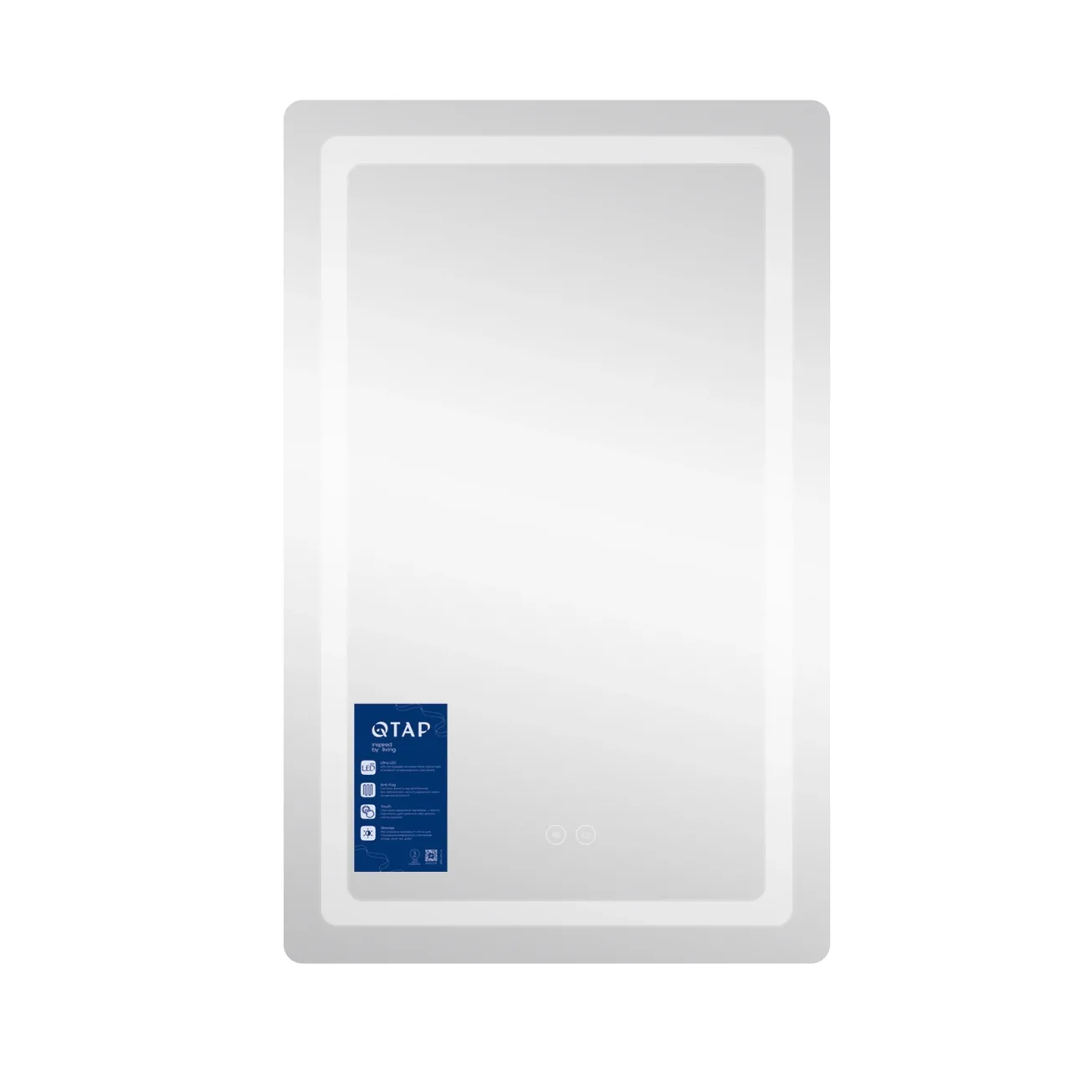 Дзеркало Qtap Mideya (DC-F911) 500х800 з LED-підсвічуваннямі QT2078F911W (SD00036737) Фото - 2
