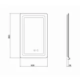 Дзеркало Qtap Mideya (DC-F911) 500х800 з LED-підсвічуваннямі QT2078F911W (SD00036737) Фото - 1