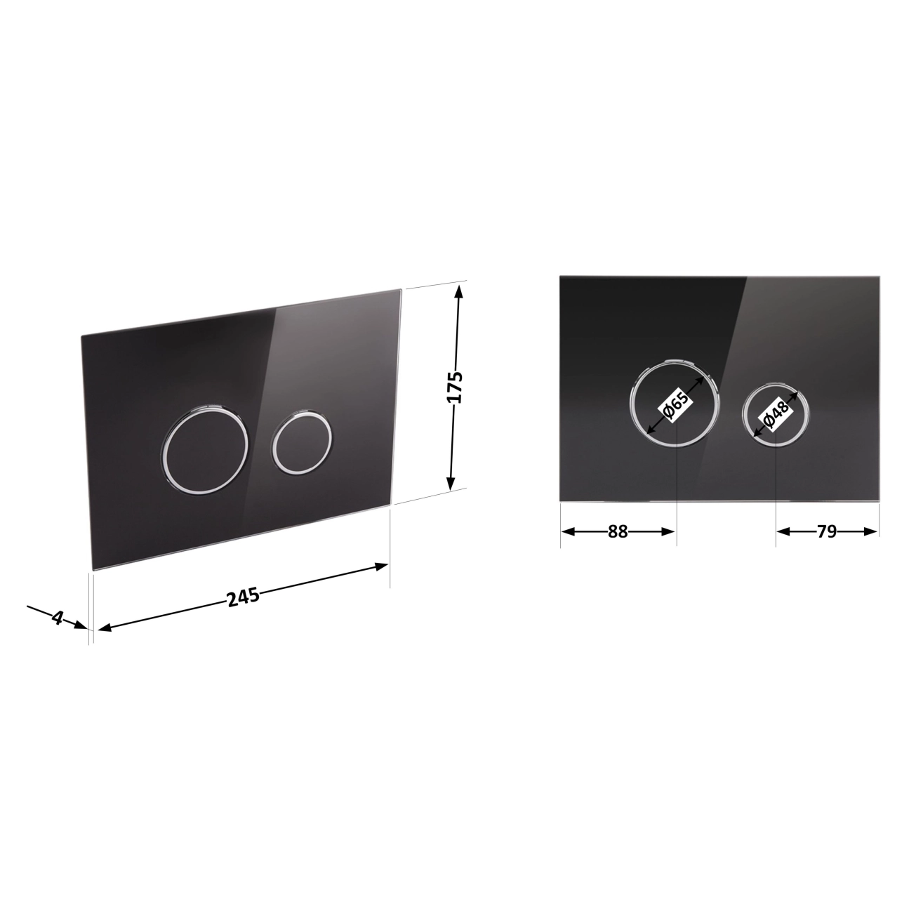 Панель змиву для унітаза Qtap Nest QT0111V1163GB Фото - 1