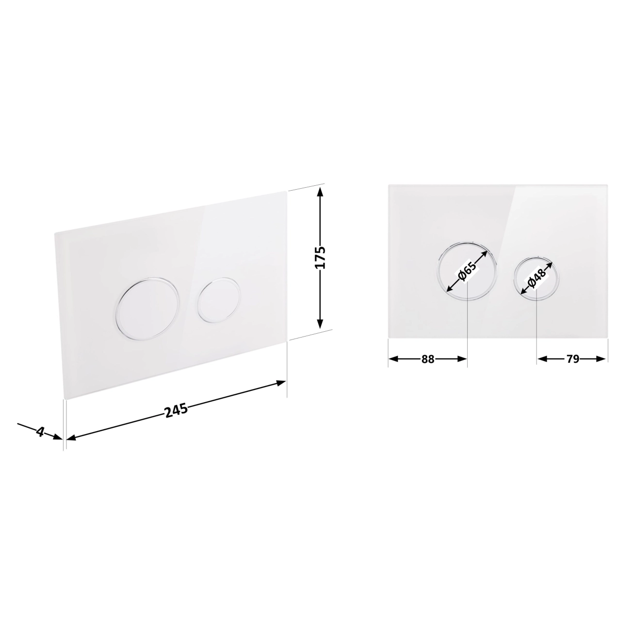 Панель змиву для унітаза Qtap Nest QT0111V1164GW Фото - 1