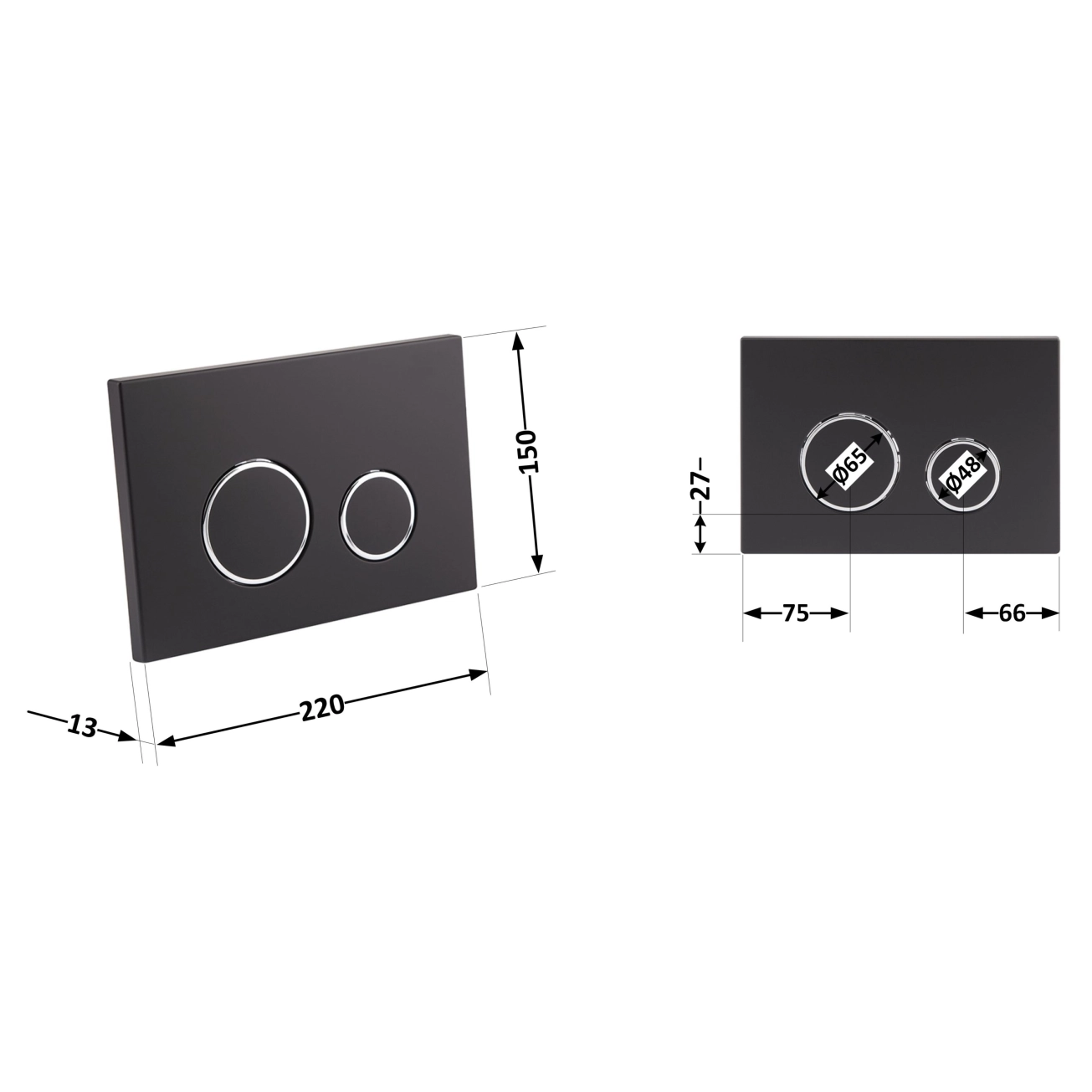 Панель змиву для унітаза Qtap Nest QT0111M11V1146MB Фото - 1