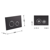 Панель змиву для унітаза Qtap Nest QT0111M11V1146MB Фото - 1