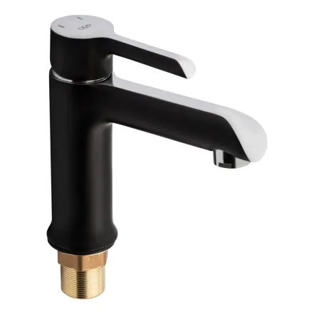 Смеситель для раковины Qtap Grand QTGRABCR001F Chrome/Black