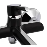 Смеситель для ванны Qtap Grand (с душевым гарнитуром) QTGRABCR006 Chrome/Black Фото - 3