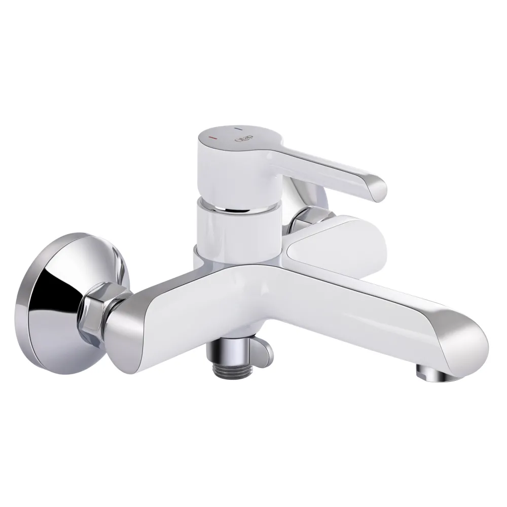 Смеситель для ванны Qtap Grand (с душевым гарнитуром) QTGRAWCR006 Chrome/White Фото - 2