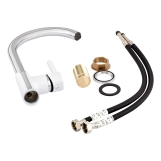 Змішувач для кухні Qtap Grand QTGRAWCR007F Chrome/White Фото - 6