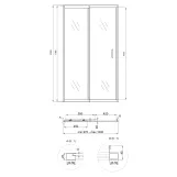 Душевая дверь в нишу Qtap Taurus CRM201-11.C6 97-108x185 см, стекло Clear 6 мм, покрытие CalcLess Фото - 1