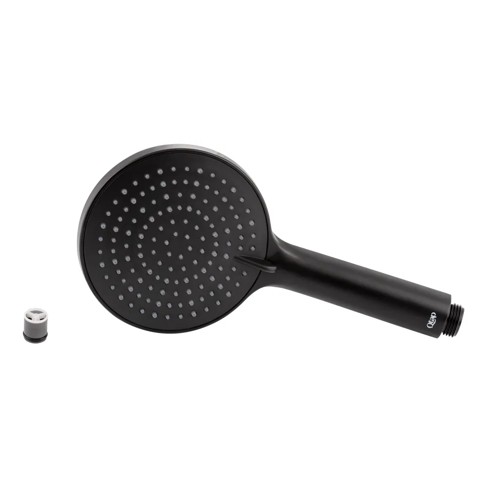 Лійка для ручного душу Qtap Rucni 115 мм округла QTRUCA116O3PBB Black Matt Фото - 2