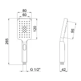 Лійка для ручного душу Qtap Rucni 120х80 мм прямокутна QTRUCA121N3KCC Chrome Фото - 1