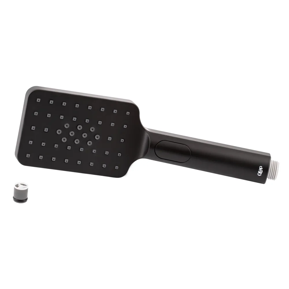 Лійка для ручного душу Qtap Rucni 120х80 мм прямокутна QTRUCA121N3KBB Black Matt Фото - 2