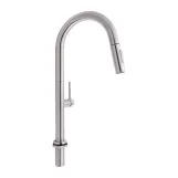 Смеситель для кухни Qtap Lenicka с выдвижным изливом QTLEN9138103UN Brushed Nickel PVD (SD00042264)