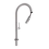 Смеситель для кухни Qtap Lenicka с выдвижным изливом QTLEN9138103UN Brushed Nickel PVD (SD00042264) Фото - 5