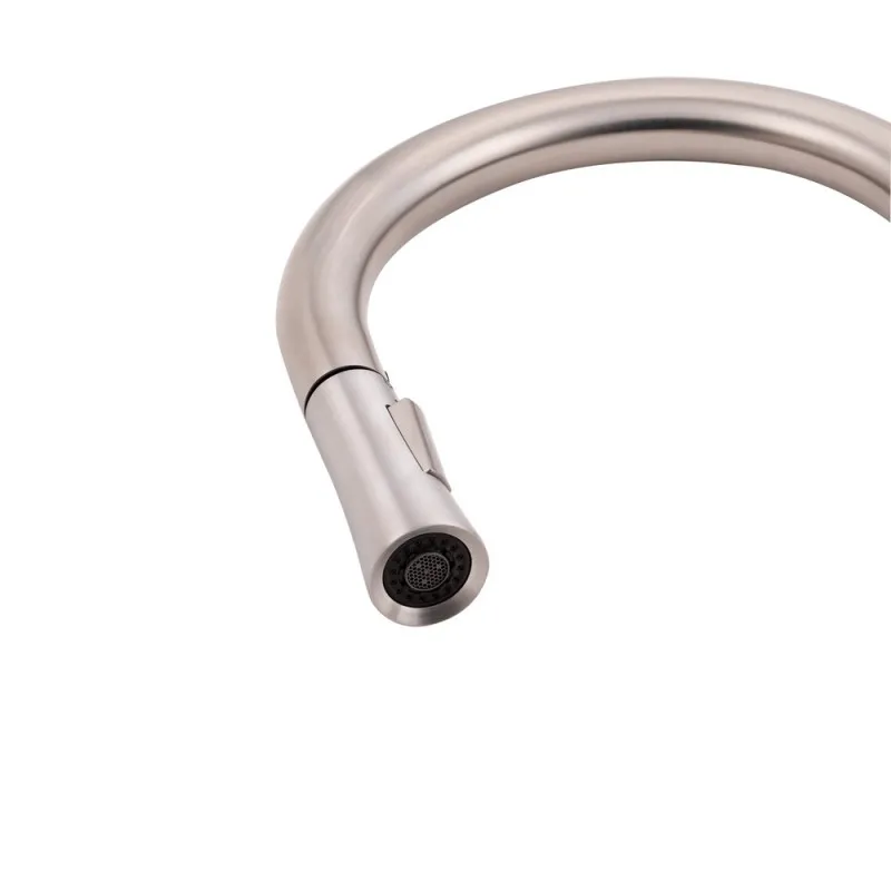 Змішувач для кухні Qtap Evicka з висувним виливом QTEVI91103UN Brushed Nickel PVD (SD00042267) Фото - 3