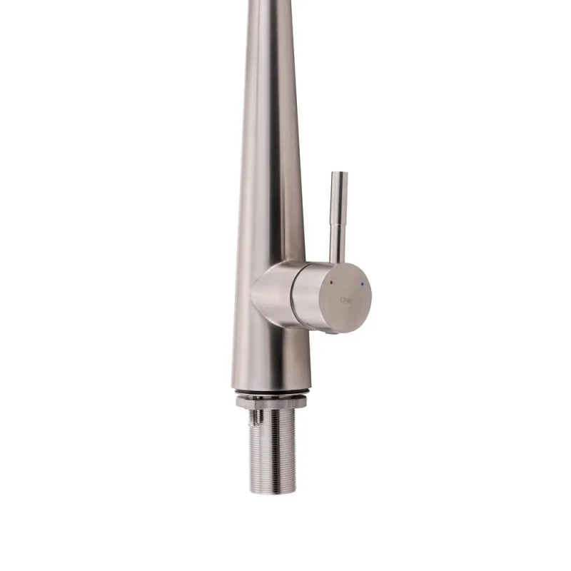 Змішувач для кухні Qtap Evicka з висувним виливом QTEVI91103UN Brushed Nickel PVD (SD00042267) Фото - 5