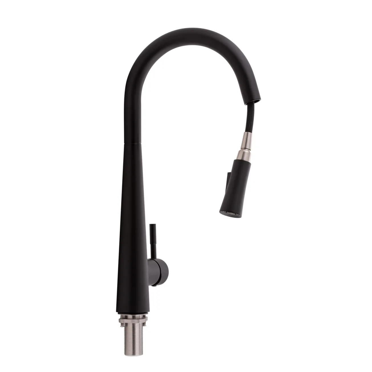 Змішувач для кухні Qtap Evicka з висувним виливом QTEVI9135103UB Black Matt Фото - 2