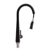 Змішувач для кухні Qtap Evicka з висувним виливом QTEVI9135103UB Black Matt Фото - 2