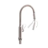 Змішувач для кухні Qtap Baruska з висувним виливом QTBAR9137103UN Brushed Nickel PVD (SD00042270) Фото - 3