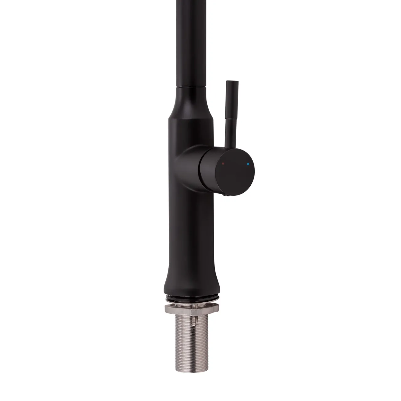 Смеситель для кухни Qtap Baruska с выдвижным изливом QTBAR9137103UB Black Matt Фото - 3