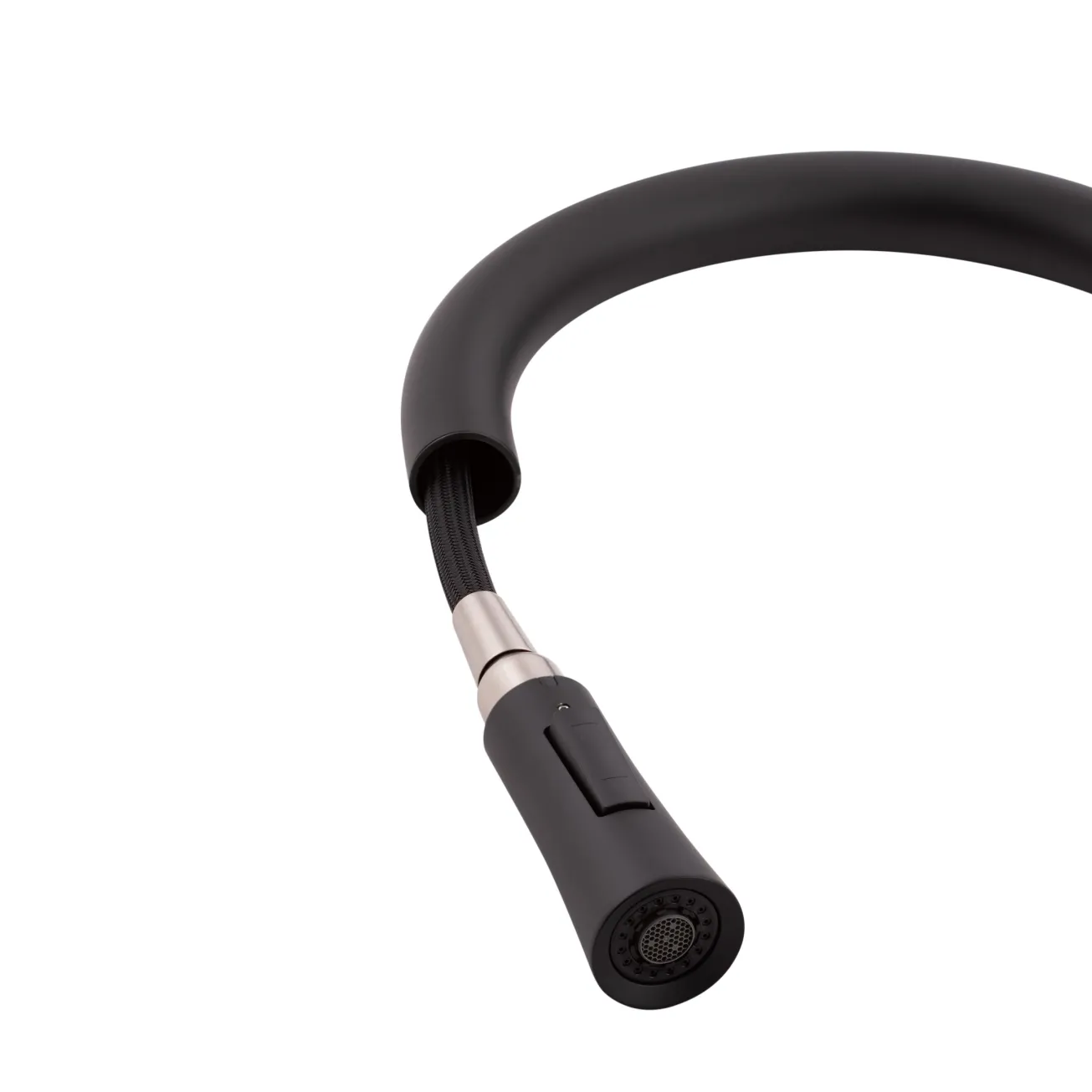 Смеситель для кухни Qtap Baruska с выдвижным изливом QTBAR9137103UB Black Matt Фото - 6