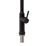 Смеситель для кухни Qtap Baruska с выдвижным изливом QTBAR9137103UB Black Matt Фото - 4