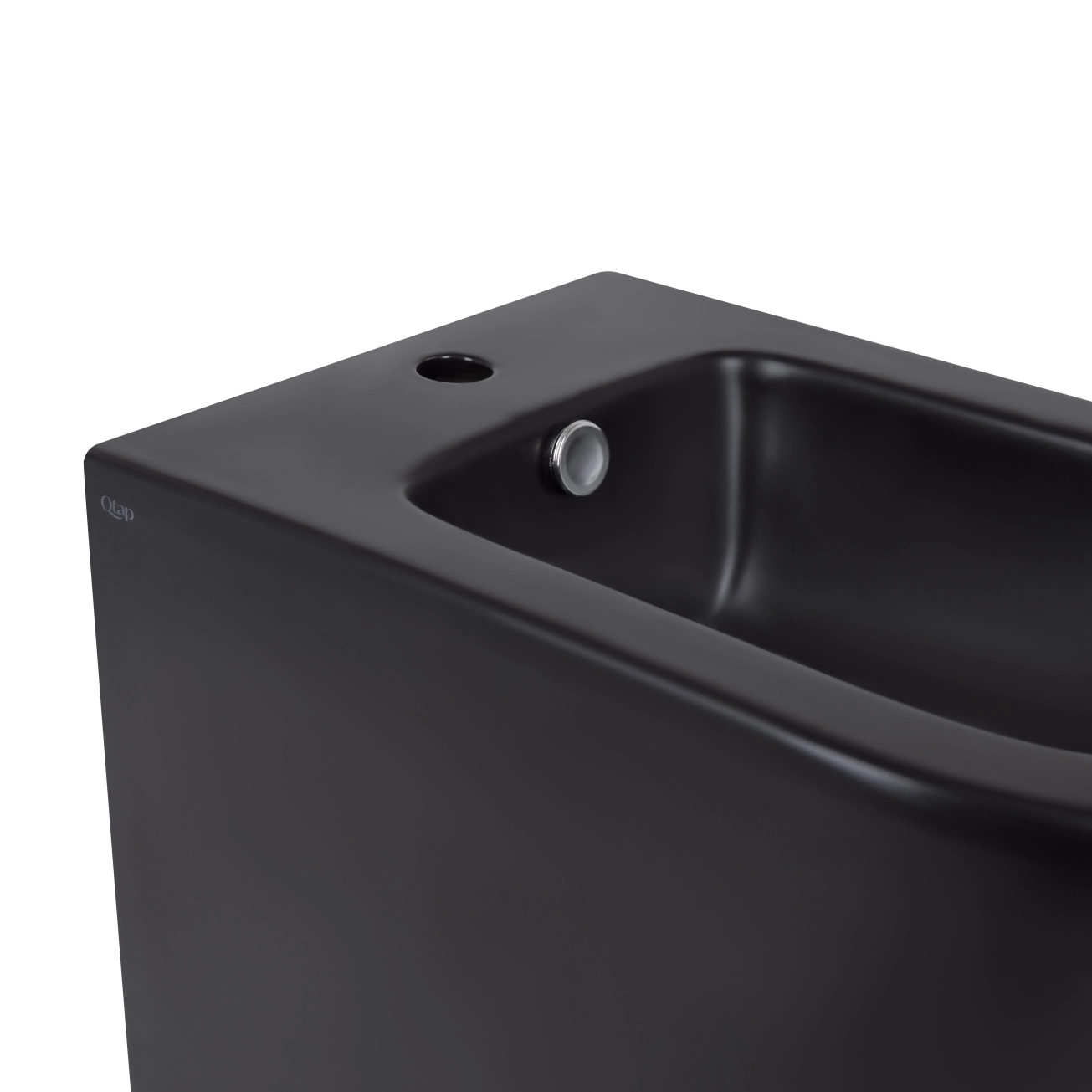 Биде напольное Qtap Scorpio 530x360x395 Matt black QT1444441003CMB Фото - 4