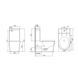 Унитаз-компакт Qtap Scorpio безободковый с сиденьем Soft-close QT14226002W Фото - 1