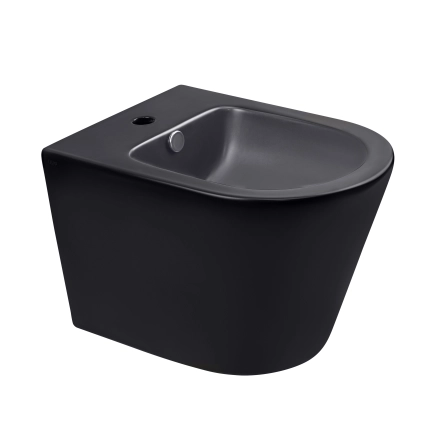 Биде подвесное Qtap Scorpio 515x360x345 Matt black QT1455053FMB