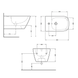 Біде підвісне Qtap Tern 520x350x320 White QT17551303GW Фото - 1