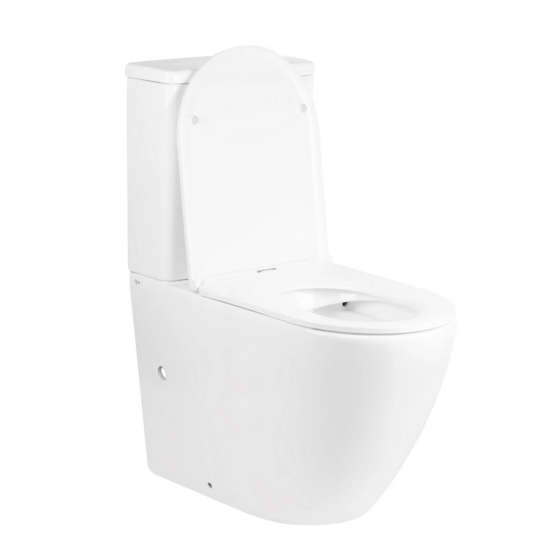 Унітаз-компакт Qtap Robin безобідковий з сидінням Soft-close QT13222141ARW Фото - 6