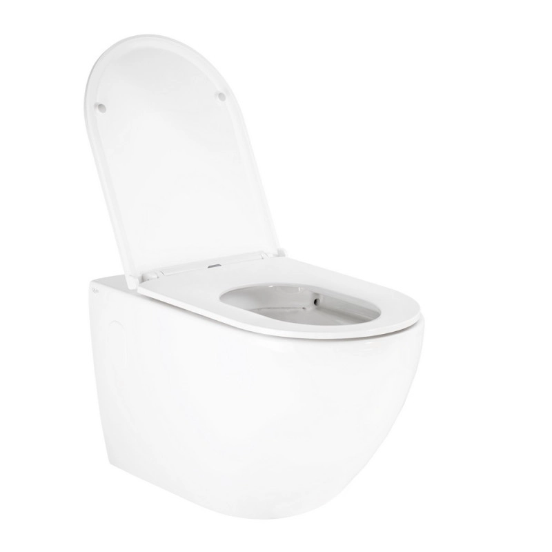 Унитаз подвесной Qtap Robin безободковый с сиденьем Soft-close QT13332141ERW Фото - 5
