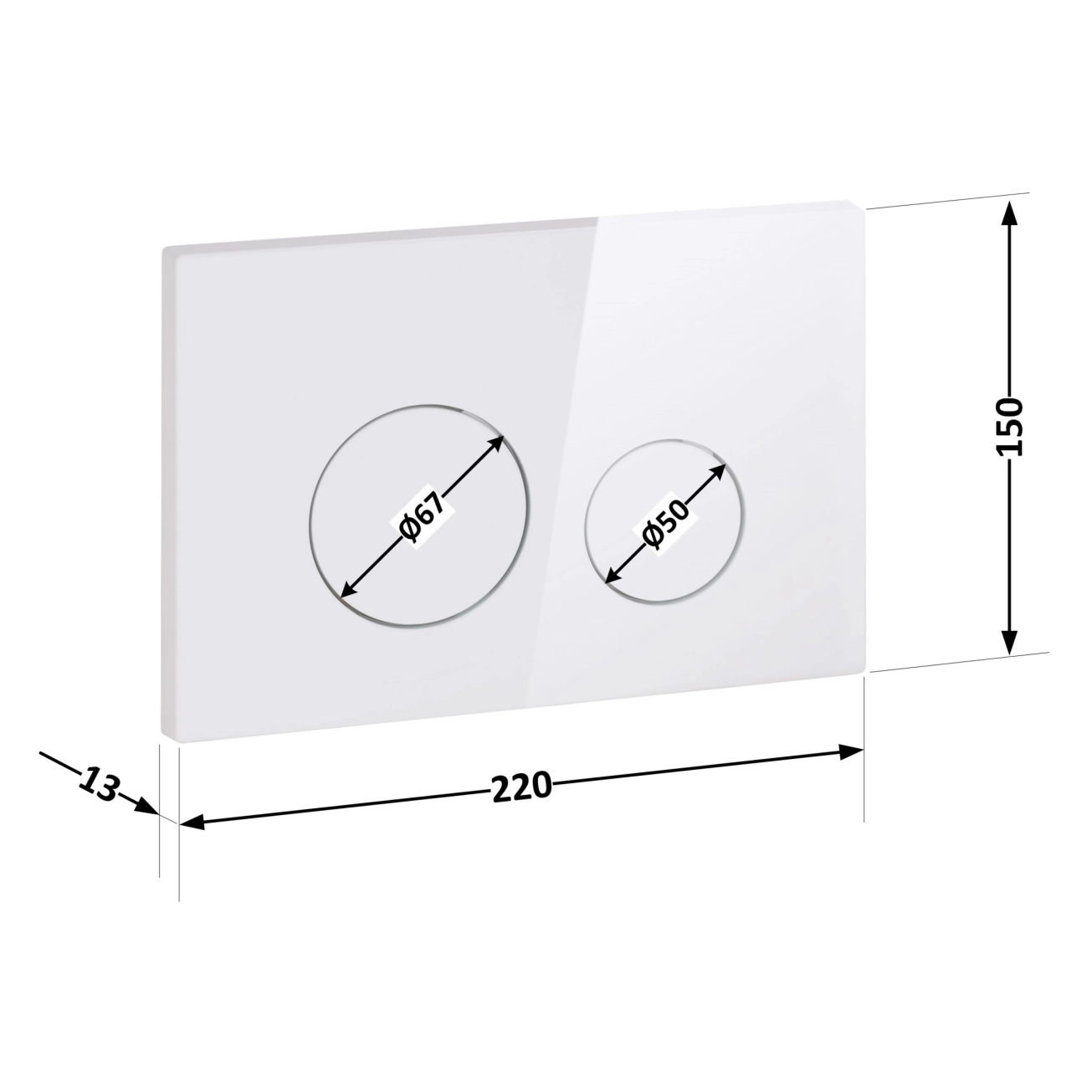 Панель змиву для унітаза Qtap Nest QT0111M11110W Фото - 1