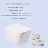 Готовое решение Qtap для ванной комнаты: подвесной унитаз Crow Rimless 520х360х290 + комплект инсталляции Nest 4 в 1 (квадратная клавиша Satin) Фото - 2