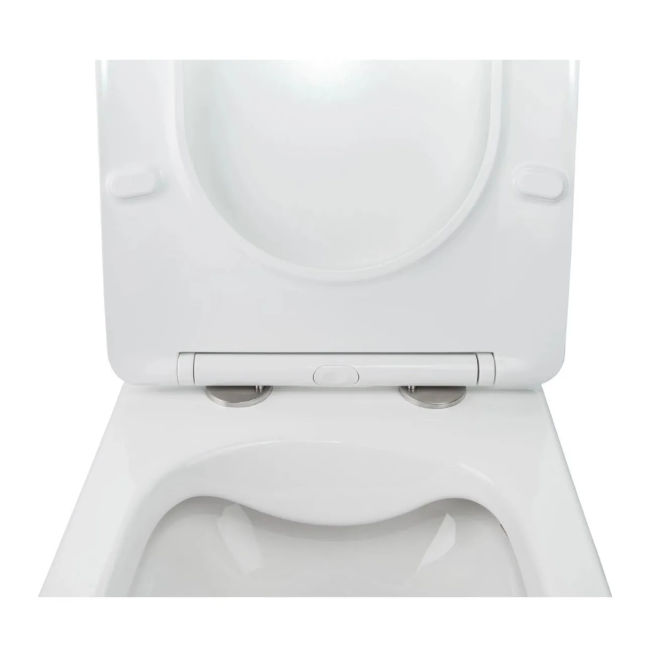 Готове рішення Qtap для ванної кімнати: підвісний унітаз Jay Rimless 520х360х320 + комплект інсталяції Nest 4 в 1 (лінійна клавіша Black mat) Фото - 6