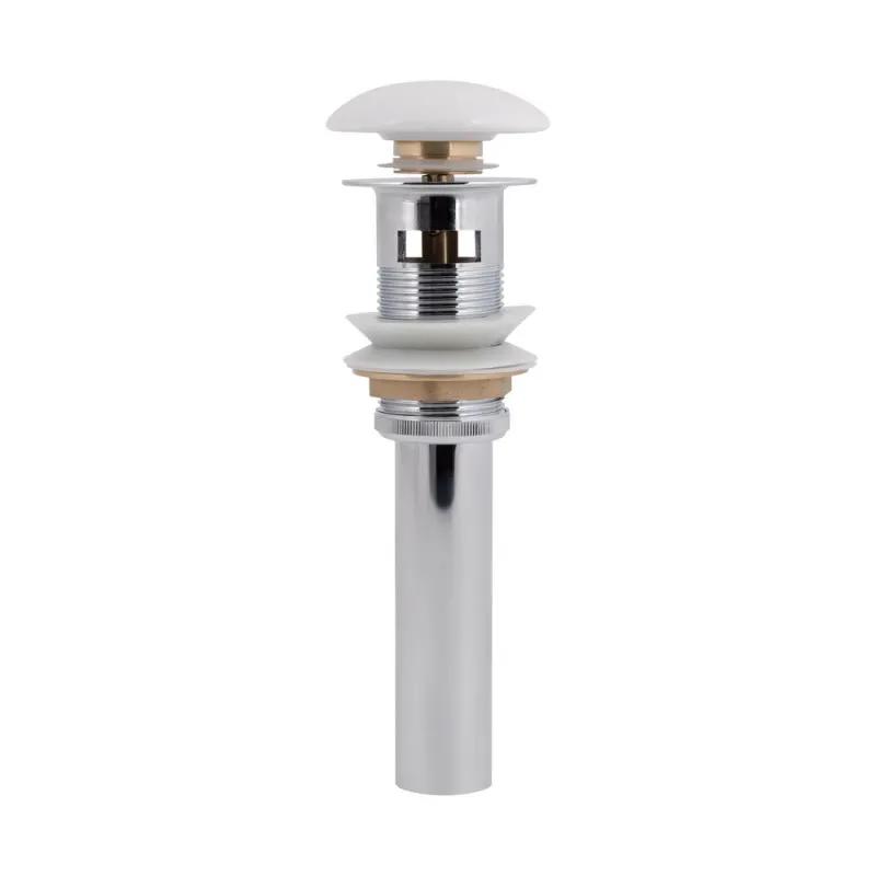 Донний клапан для раковини Qtap PU02O 225х70х70 White з переливом (SD00044164)